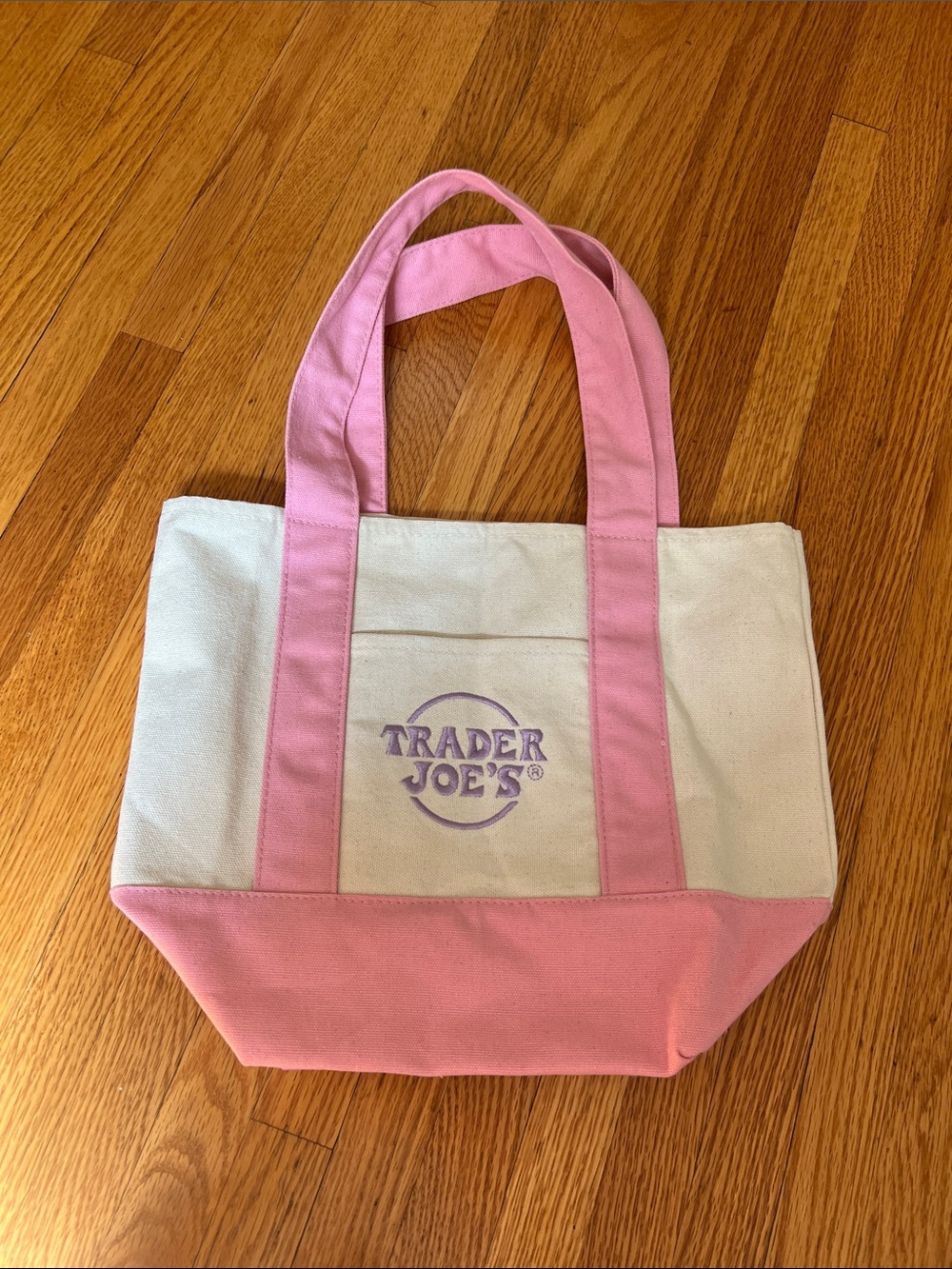 Pink and Cream mini Trader Joe’s Tote Bag